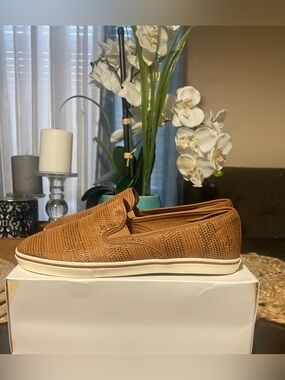 Ralph Lauren Tan Woven Slip-On Loafers